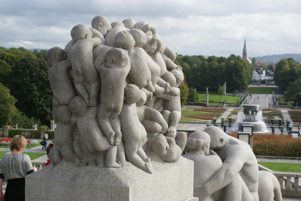 Skulpturen im Park von Oslo