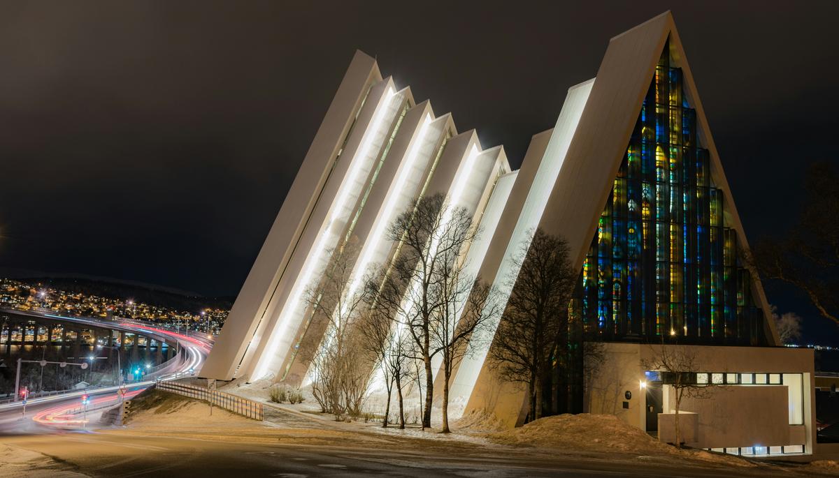 Die Eismeerkathedrale bei Nacht