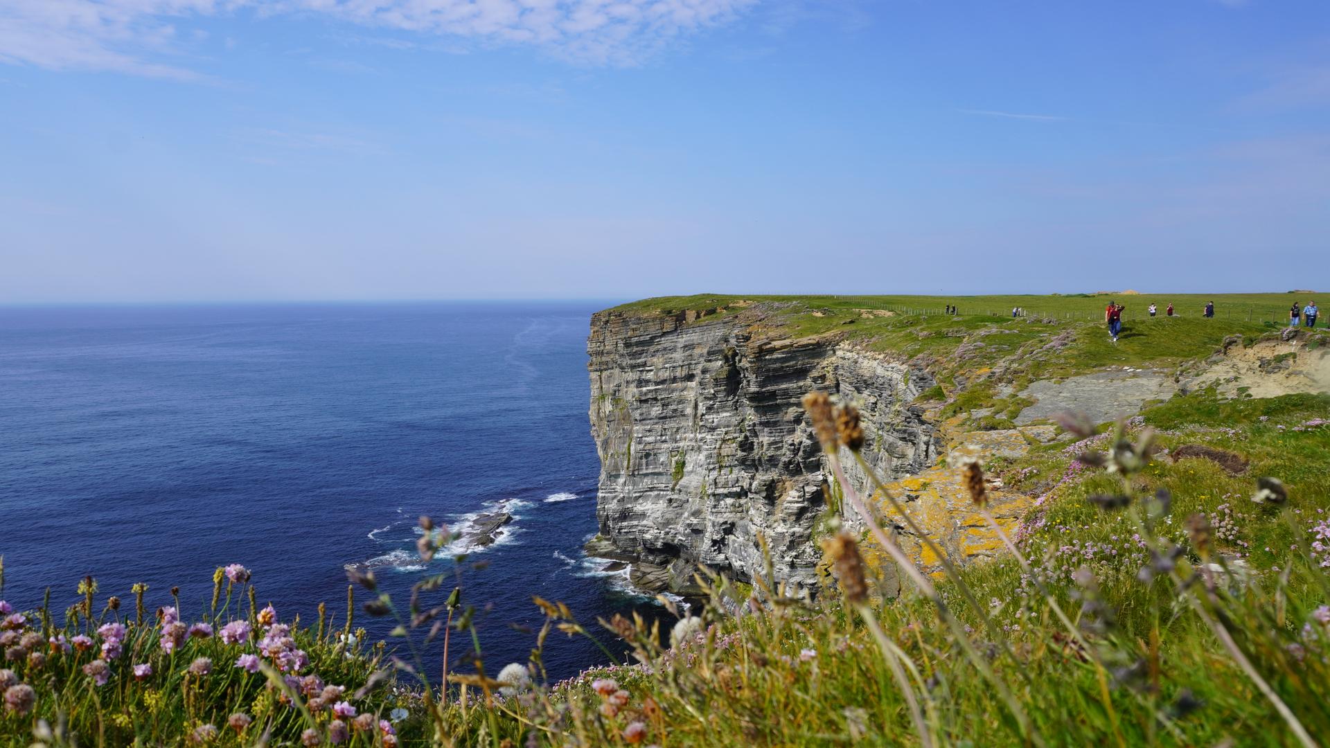 Eine ikonische Steilküste auf den Orkney Inseln