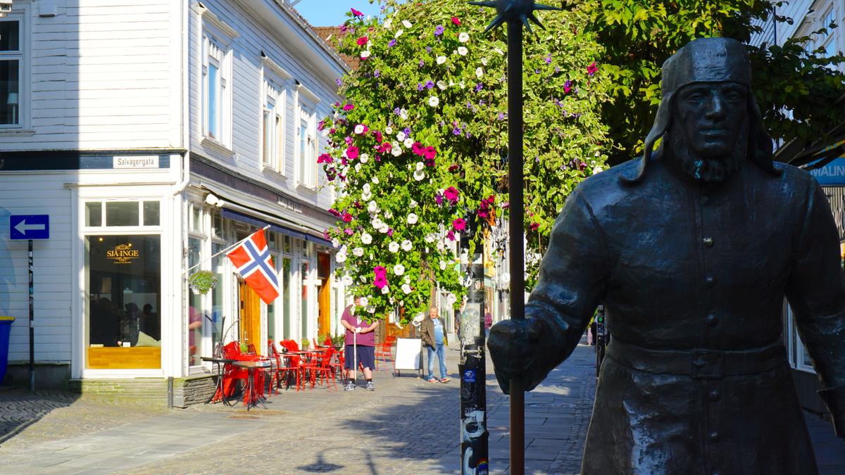 Die Statue eines Arbeiters in Stavanger