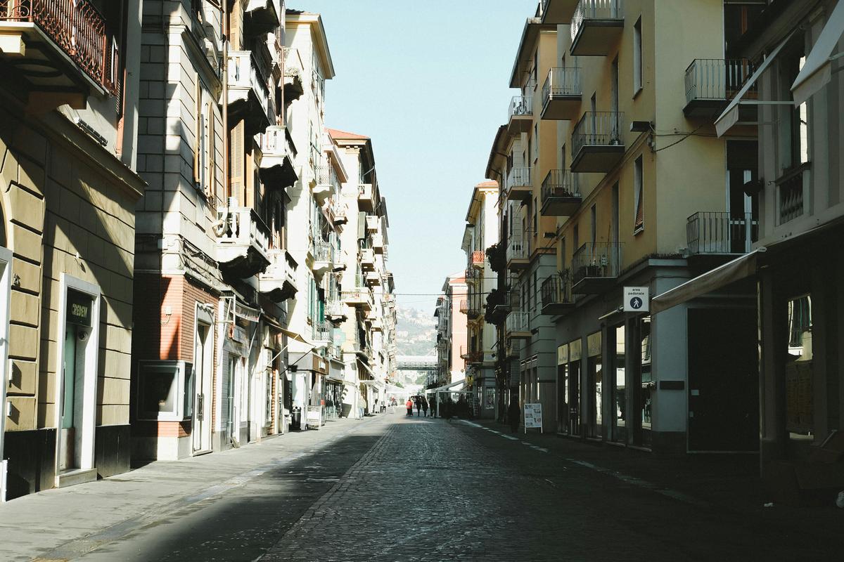 Eine Straße in La Spezia