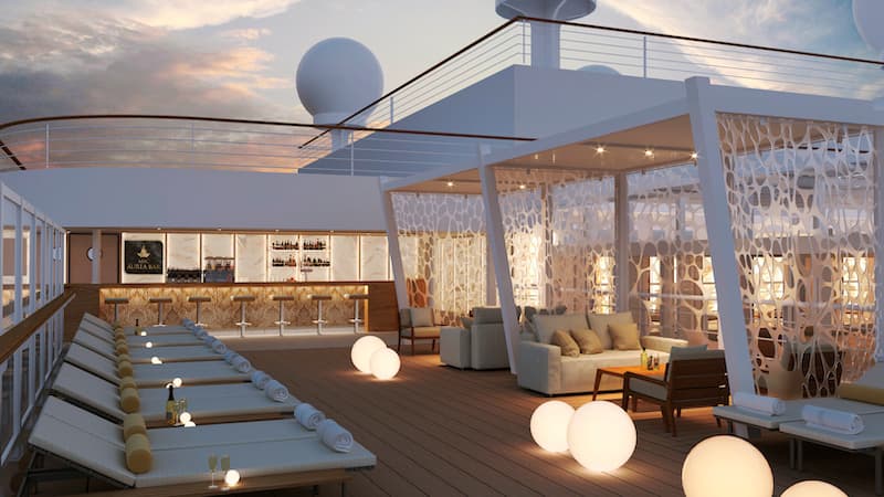 Das Sonnendeck an Bord