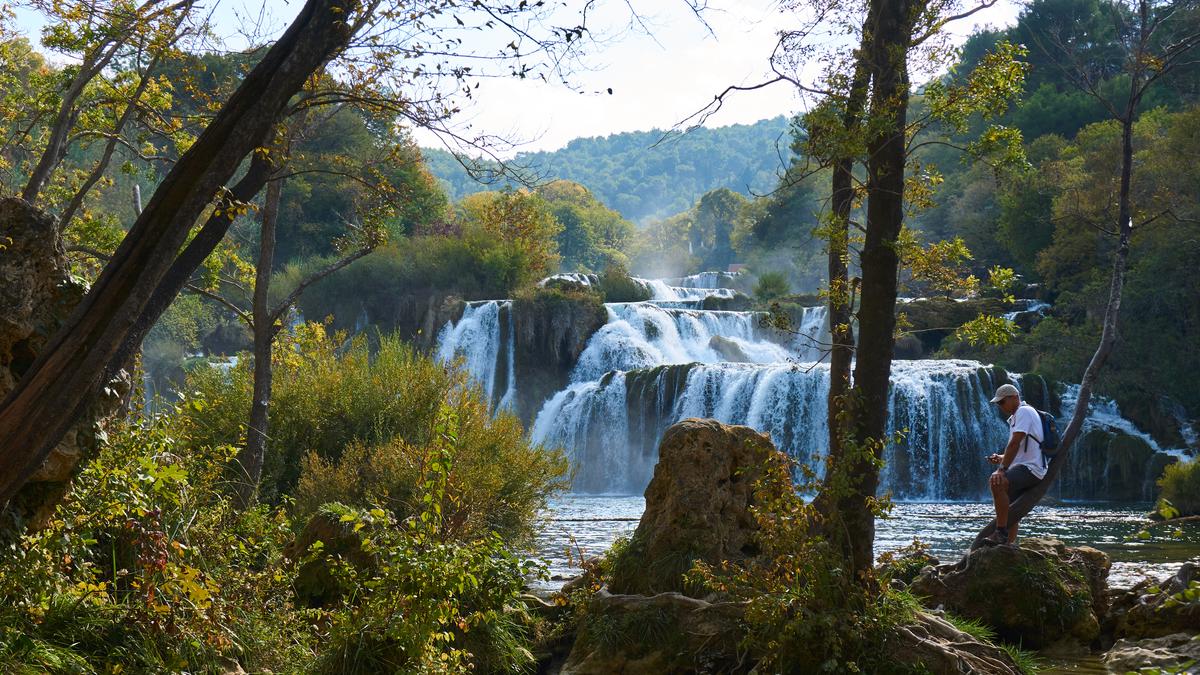 Die eindrucksvollen Wasserfälle im Krka Nationalpark