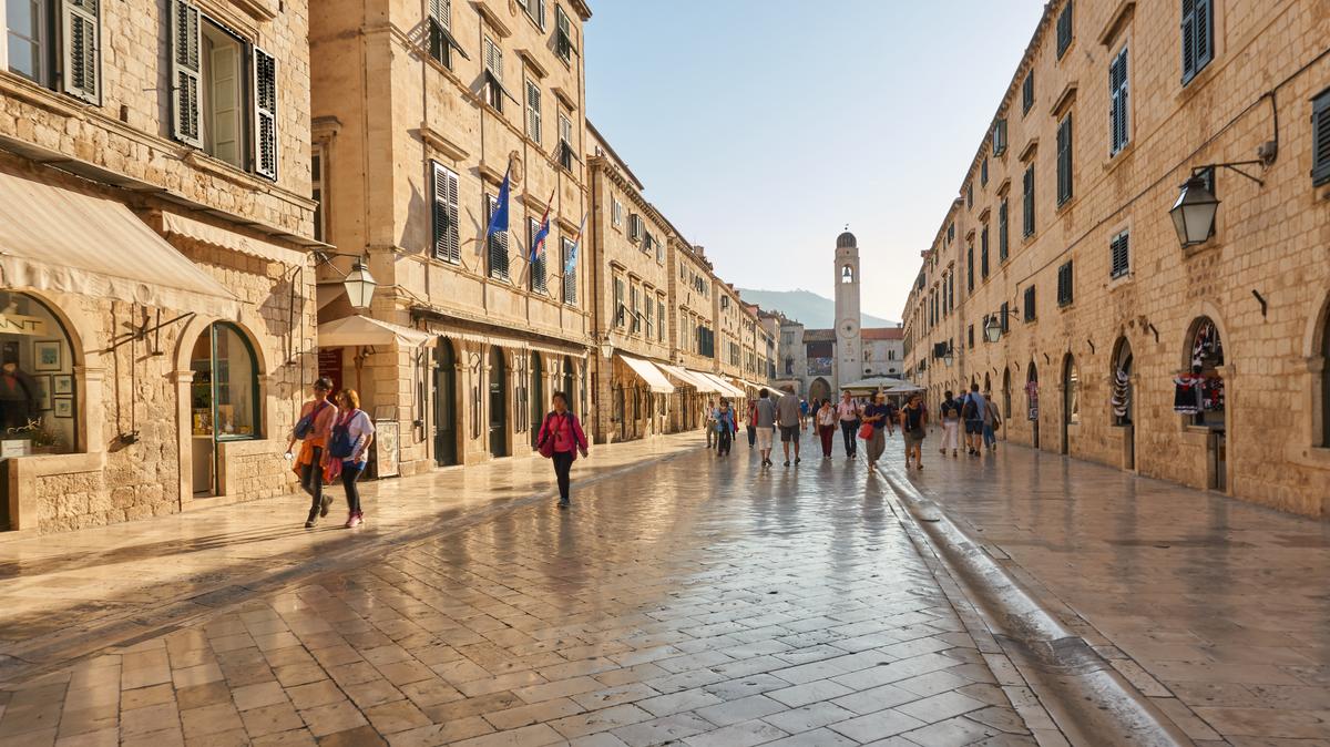 Die prächtige Hauptstraße von Dubrovnik