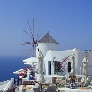 Windmühlen auf Santorin