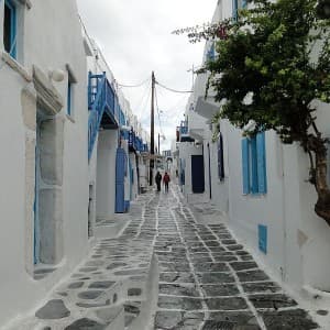 Enge Gassen in Mykonos