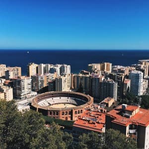 Auf Ihrer Fahrradtour werden Landausfluggäste mit tollen Aussichten in Málaga belohnt