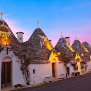 Fantastisches Abendlicht in Alberobello