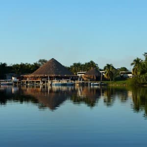 Die Anlegestelle im Orange Walk District