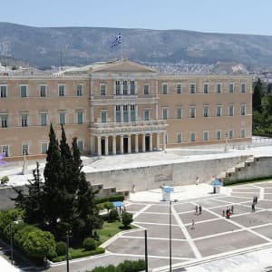 Panoramablick auf das Griechische Parlament