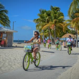 Fahren Sie mit dem Fahrrad durch Key West