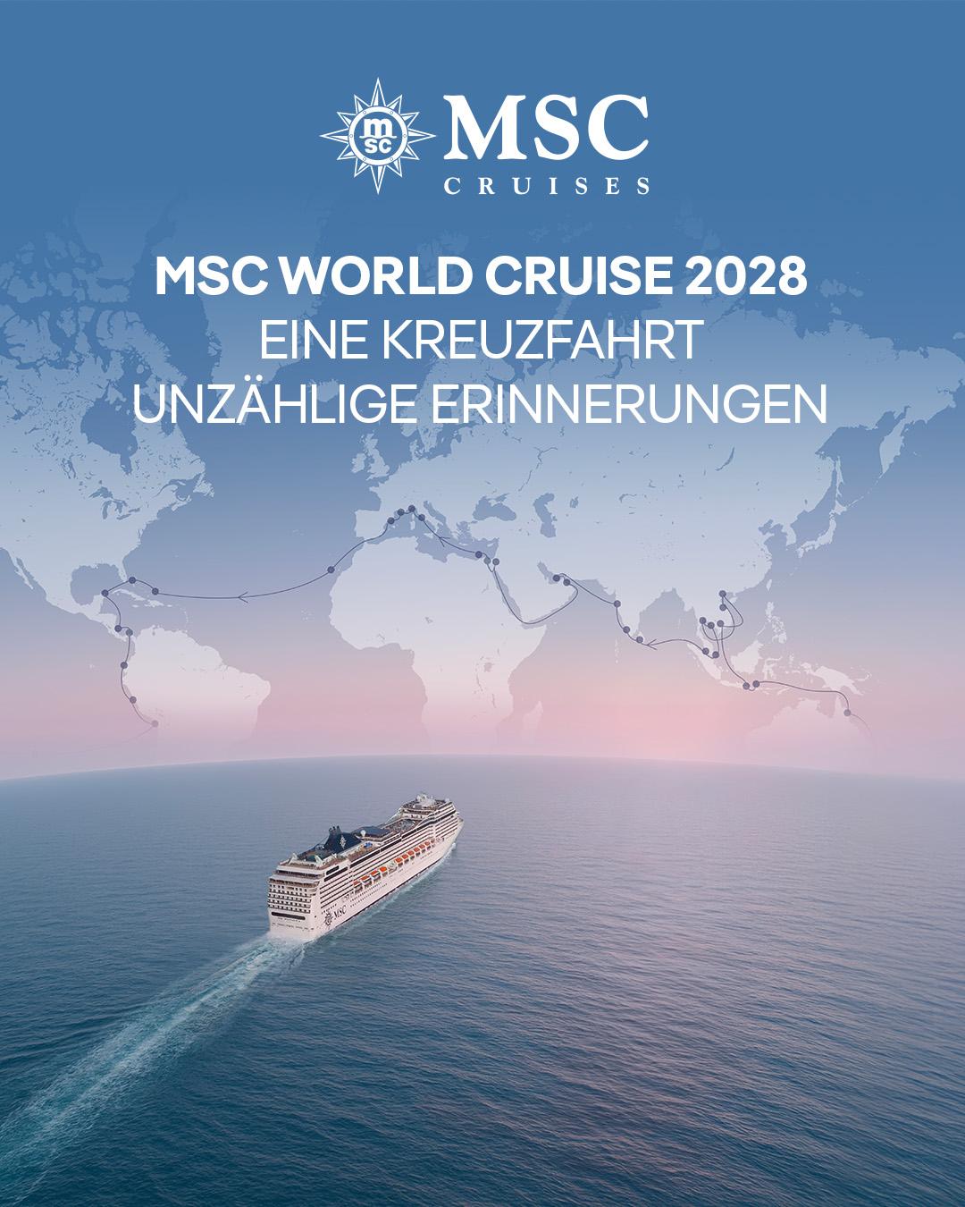 Die MSC World Cruise 2028