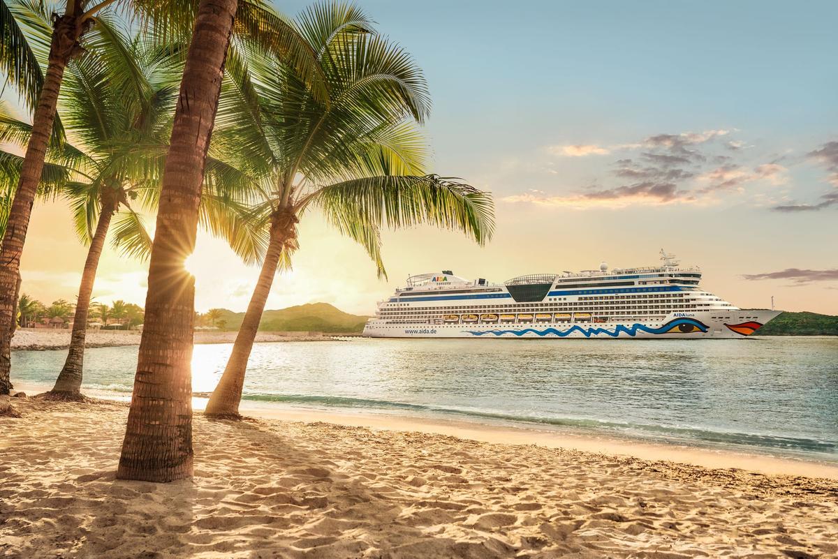 Ein AIDA-Schiff in der Karibik