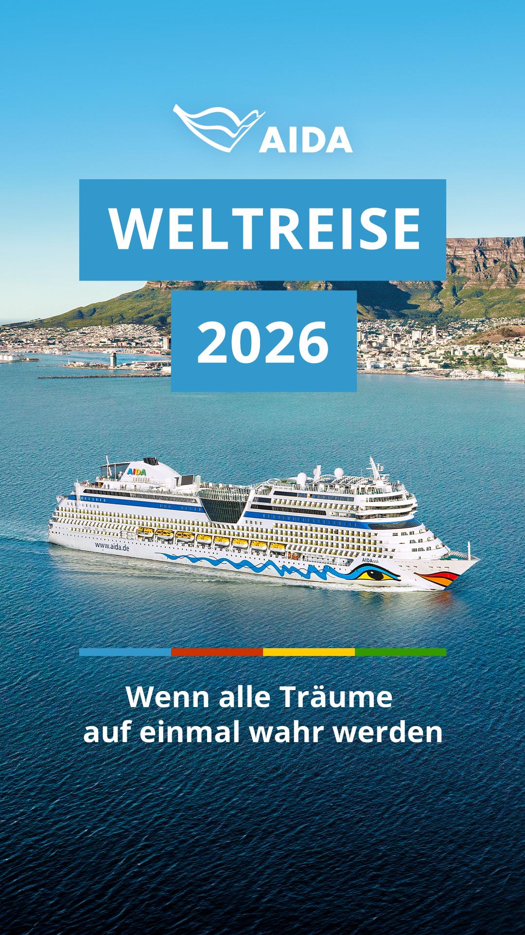 AIDAsol Weltreise 2026/27